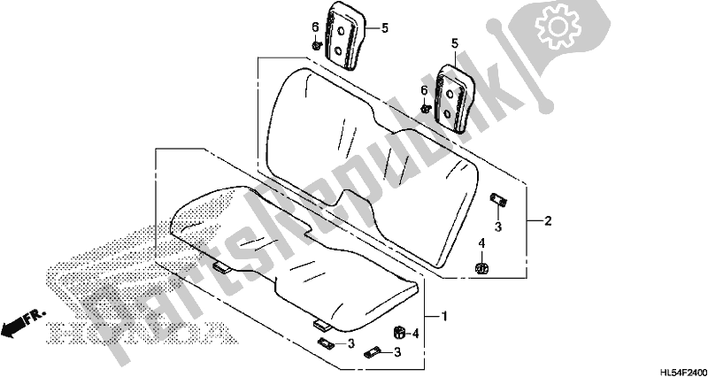 Tutte le parti per il Posto A Sedere del Honda SXS 500M Pioneer 500 2017