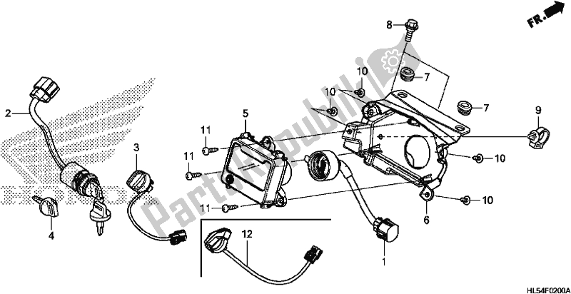 Tutte le parti per il Switch/meter del Honda SXS 500M Pioneer 500 2017