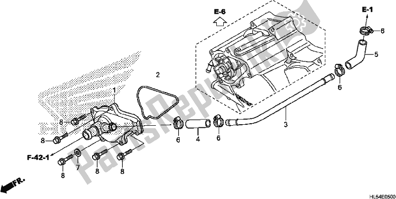 Tutte le parti per il Coperchio Della Pompa Dell'acqua del Honda SXS 500M Pioneer 500 2017