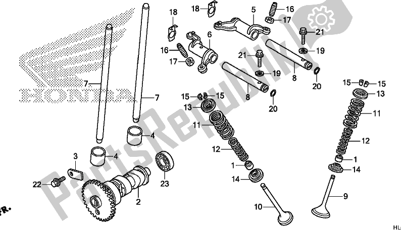 All parts for the Camshaft/valve of the Honda SXS 500M Pioneer 500 2018