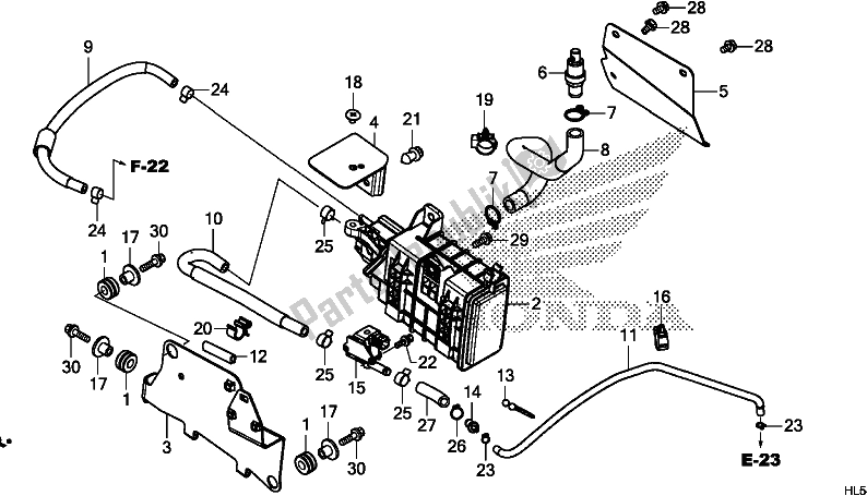 All parts for the Canister of the Honda SXS 500M Pioneer 500 2018