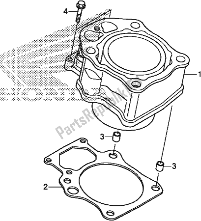 Todas as partes de Cilindro do Honda SXS 500M Pioneer 500 2018