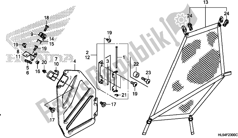 Toutes les pièces pour le Front Door du Honda SXS 500M Pioneer 500 2018