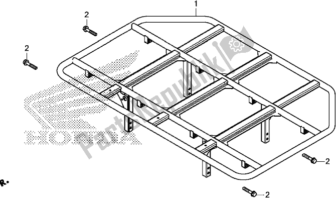 All parts for the Luggage Carrier of the Honda SXS 500M Pioneer 500 2018