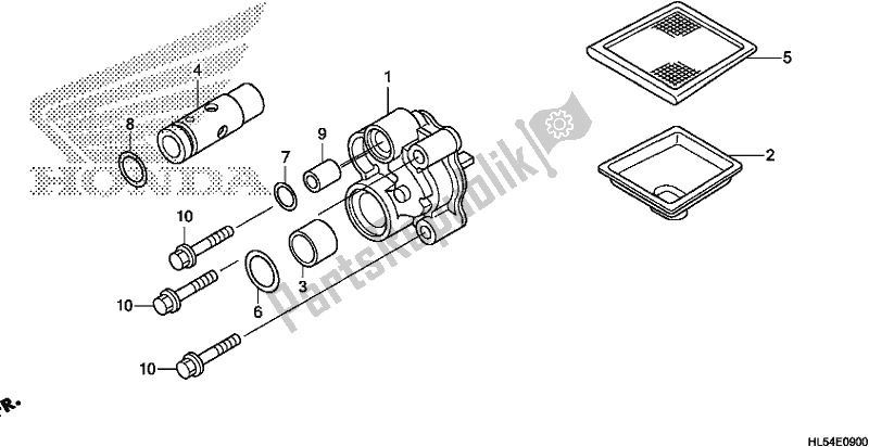 All parts for the Oil Pump of the Honda SXS 500M Pioneer 500 2018