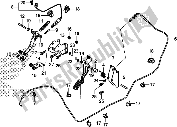 Todas las partes para Pedal de Honda SXS 500M Pioneer 500 2018