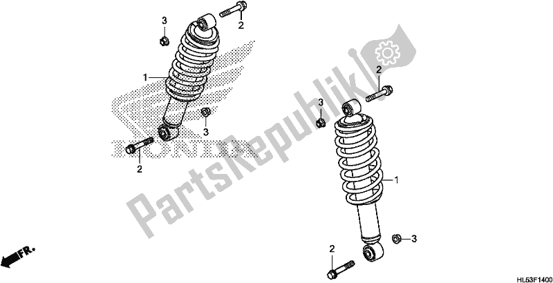 All parts for the Front Cushion of the Honda SXS 500M Pioneer 500 2019