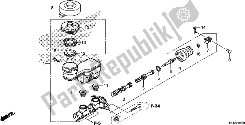 Tutte le parti per il Pompa Freno del Honda SXS 500M Pioneer 500 2020