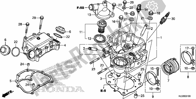 Todas las partes para Cabeza De Cilindro de Honda SXS 500M Pioneer 500 2020