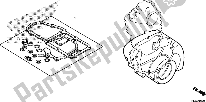 Tutte le parti per il Kit Guarnizioni B del Honda SXS 500M Pioneer 500 2020