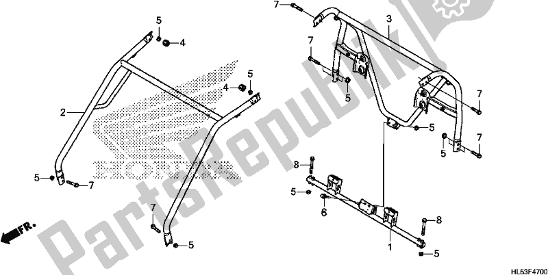 Wszystkie części do Roll Bar Honda SXS 500M Pioneer 500 2020