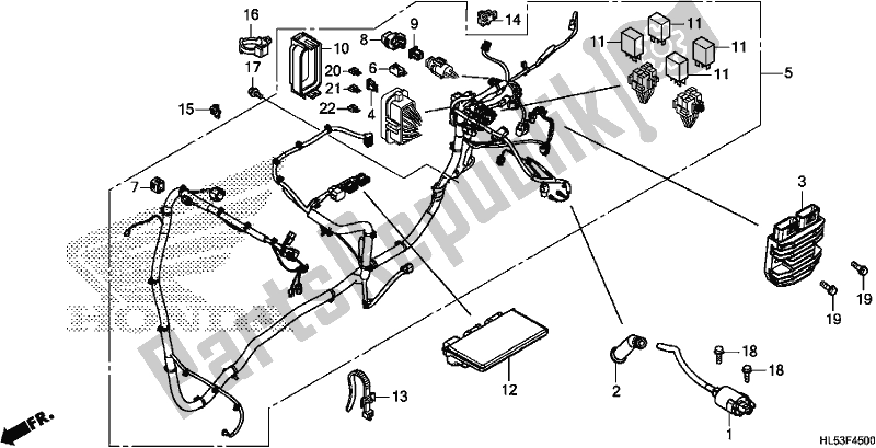 Todas las partes para Arnés De Cables de Honda SXS 500M Pioneer 500 2020