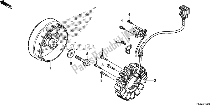 All parts for the Generator of the Honda SXS 700M2P 2017