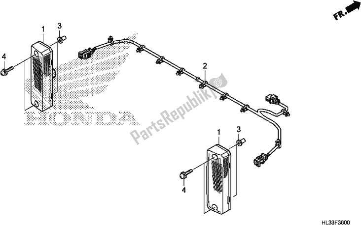 Toutes les pièces pour le Feu Arrière du Honda SXS 700M2P 2017