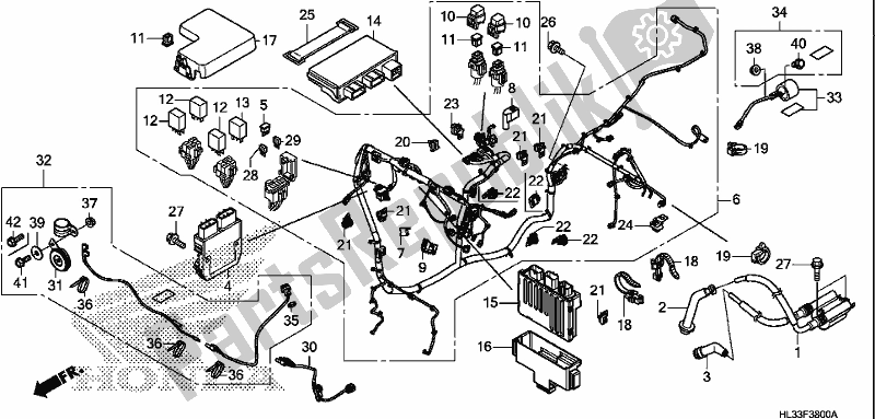 Tutte le parti per il Cablaggio del Honda SXS 700M2P 2017