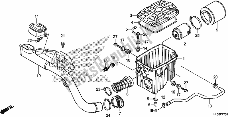 Tutte le parti per il Filtro Dell'aria del Honda SXS 700M2P 2018