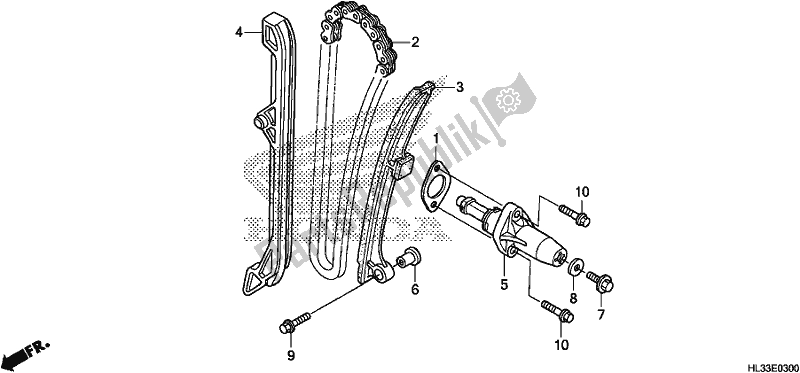 Alle onderdelen voor de Nokkenketting / Spanner van de Honda SXS 700M2P 2018