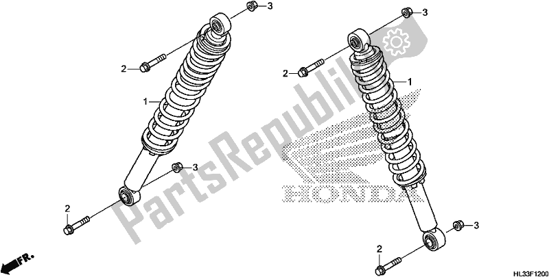 All parts for the Front Cushion of the Honda SXS 700M2P 2018