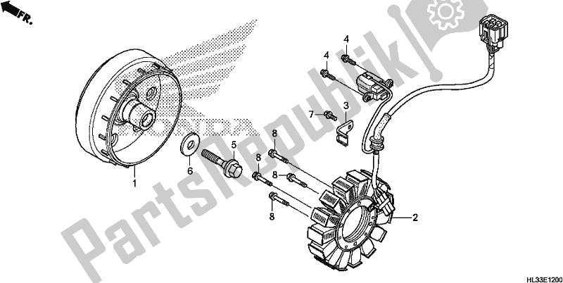 All parts for the Generator of the Honda SXS 700M2P 2018