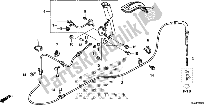 All parts for the Parking Brake of the Honda SXS 700M2P 2018