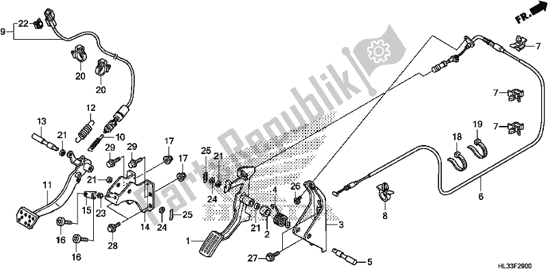 Toutes les pièces pour le Pédale du Honda SXS 700M2P 2018