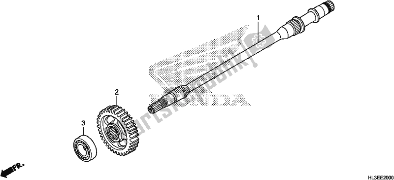 All parts for the Final Shaft of the Honda SXS 700M2P 2019