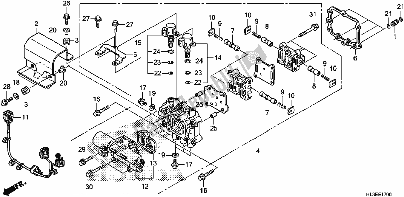 Todas las partes para Cuerpo De La Válvula Principal de Honda SXS 700M2P 2019