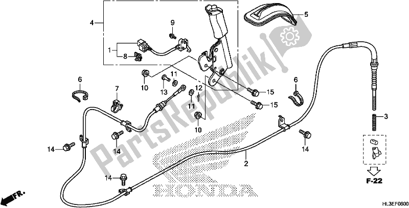 All parts for the Parking Brake of the Honda SXS 700M2P 2019
