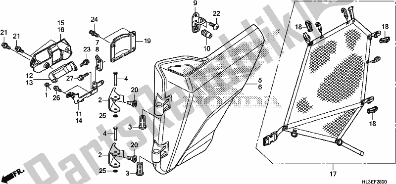 All parts for the Front Door of the Honda SXS 700M2P 2020