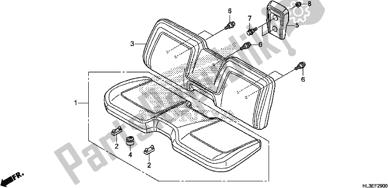 Tutte le parti per il Sedile Anteriore del Honda SXS 700M2P 2020