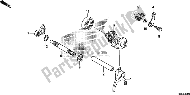 Todas las partes para Horquilla De Cambio De Marchas de Honda SXS 700M2P 2020