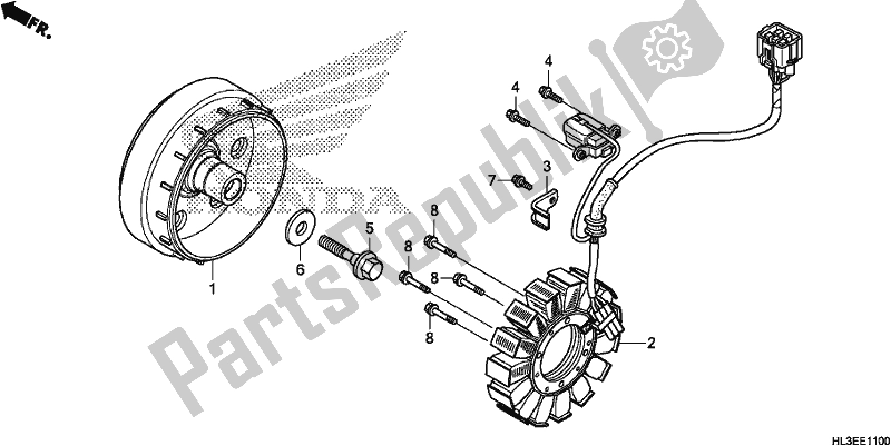 All parts for the Generator of the Honda SXS 700M2P 2020