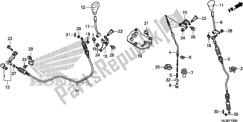 Tutte le parti per il Shift Lever/select Lever del Honda SXS 700M2P 2020