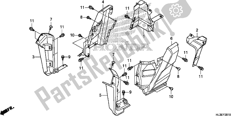 Tutte le parti per il Coperchio Laterale del Honda SXS 700M2P 2020