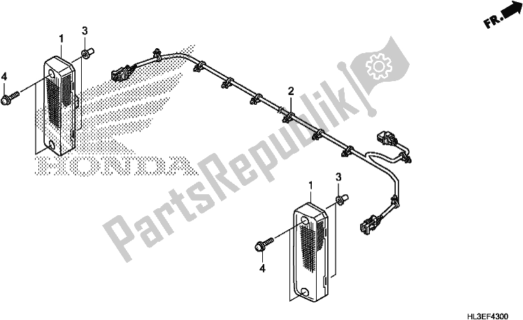 All parts for the Taillight of the Honda SXS 700M2P 2020