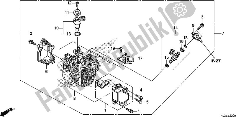 Todas las partes para Cuerpo Del Acelerador de Honda SXS 700M2P 2020