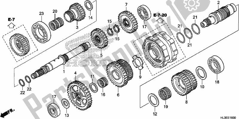 Tutte le parti per il Trasmissione del Honda SXS 700M2P 2020