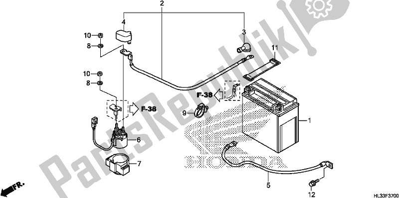 Tutte le parti per il Batteria del Honda SXS 700M4P 2017