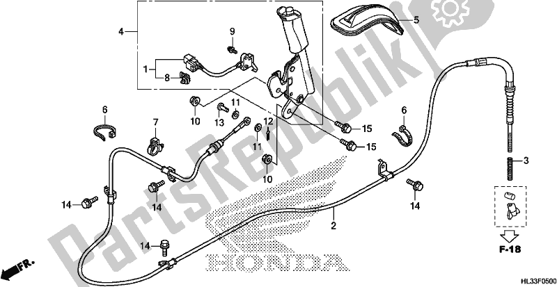 Tutte le parti per il Freno Di Stazionamento del Honda SXS 700M4P 2017