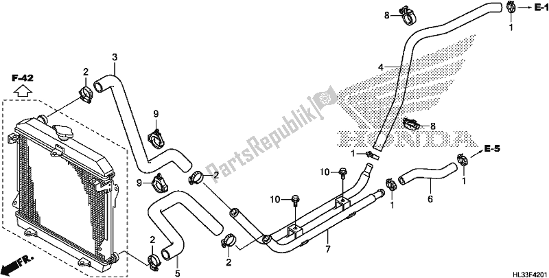 Toutes les pièces pour le Water Pipe/water Hose du Honda SXS 700M4P 2017