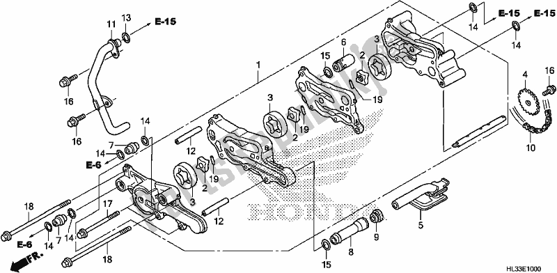 All parts for the Oil Pump of the Honda SXS 700M4P 2018