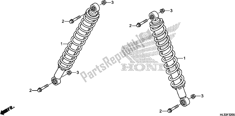 All parts for the Rear Cushion of the Honda SXS 700M4P 2018