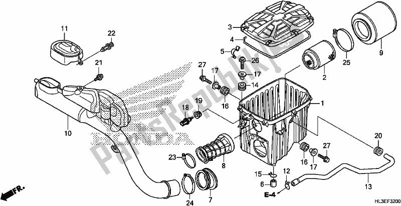 Todas las partes para Filtro De Aire de Honda SXS 700M4P 2019