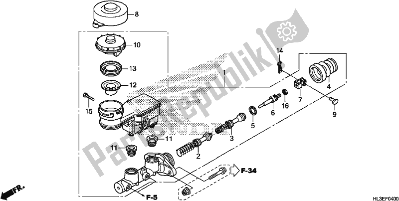 Tutte le parti per il Pompa Freno del Honda SXS 700M4P 2019