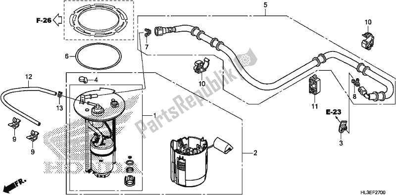 Tutte le parti per il Pompa Di Benzina del Honda SXS 700M4P 2019