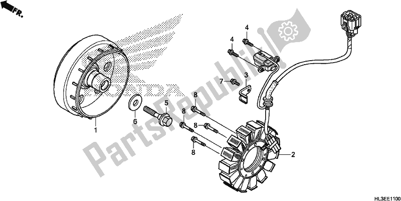 All parts for the Generator of the Honda SXS 700M4P 2019