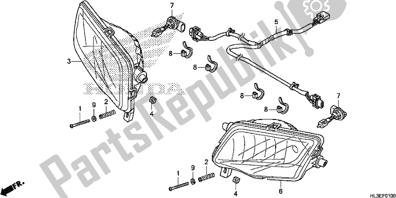 Todas las partes para Faro de Honda SXS 700M4P 2019