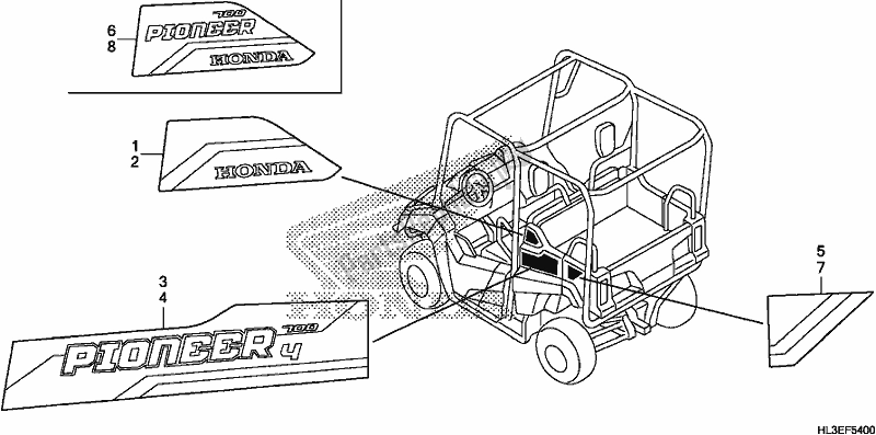 All parts for the Mark of the Honda SXS 700M4P 2019