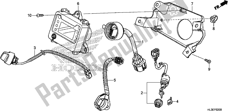 Todas las partes para Meter/switch de Honda SXS 700M4P 2019