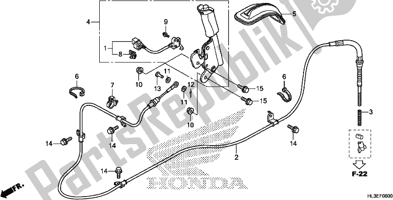 All parts for the Parking Brake of the Honda SXS 700M4P 2019